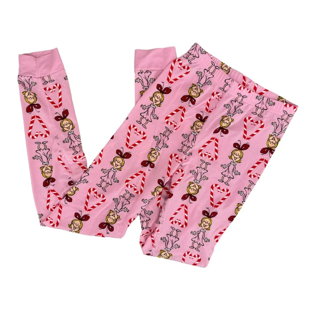 Hanna Andersson Dr. Seuss Cindy Lou Who The Grinch Pink Long Pajama Set  Girl 10